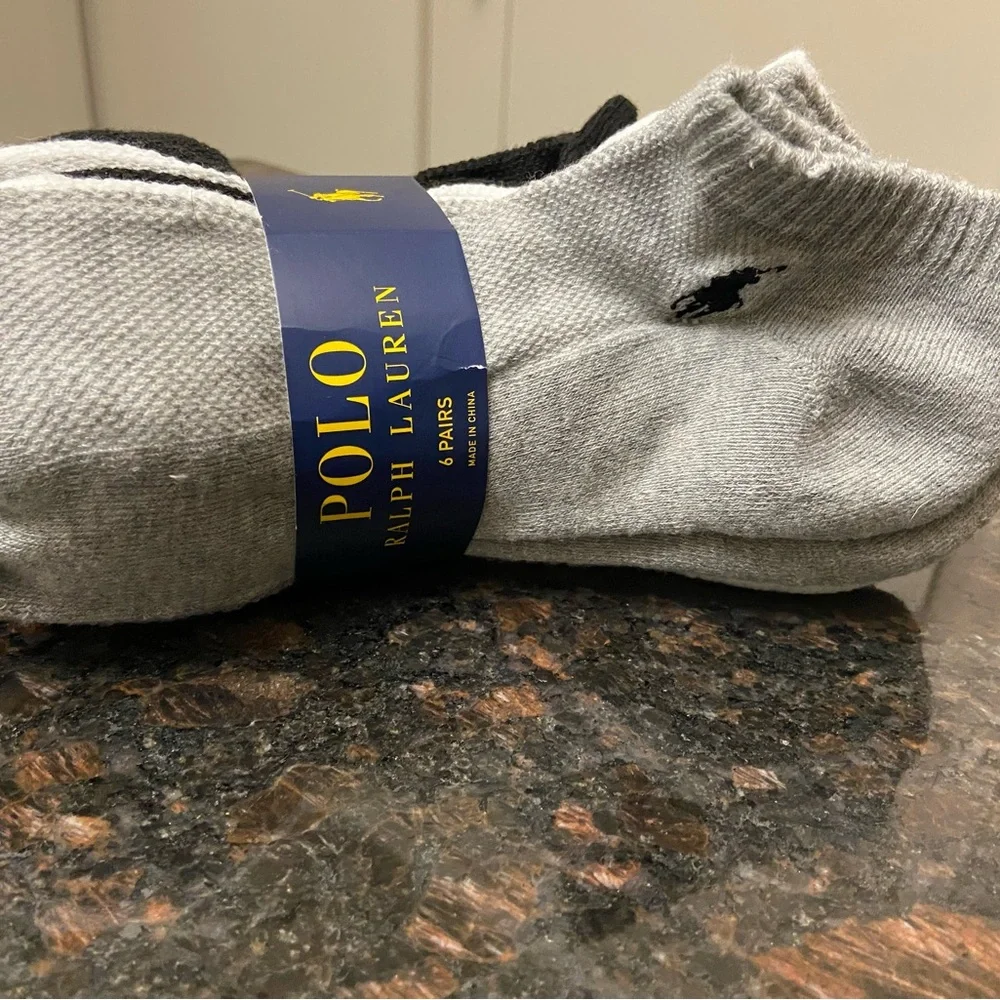 Polo by Ralph Lauren Black, White and Gray Casual Socks - Picture 3 of 4